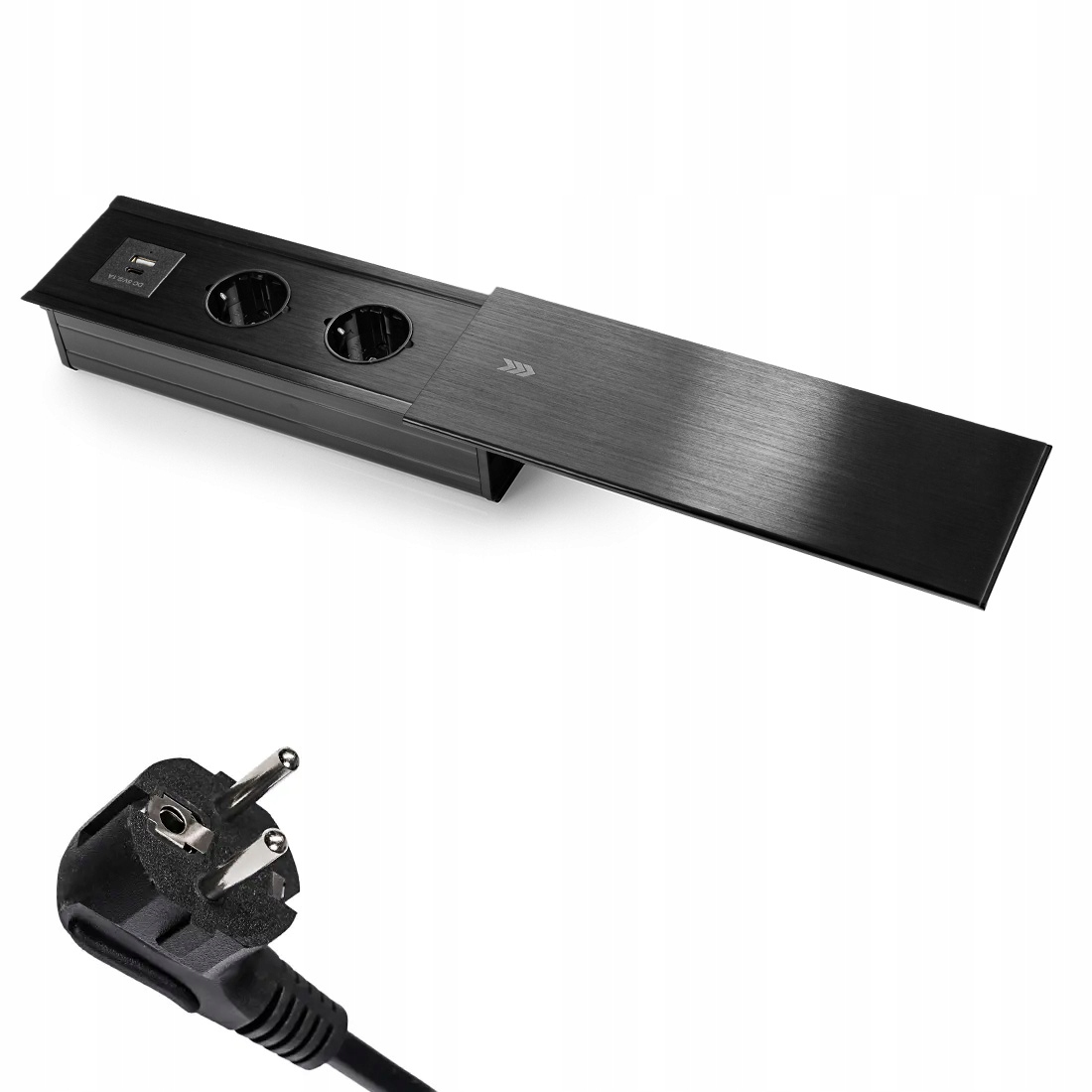 Elektrická lišta, stolová USB Spacetronik čierna